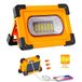 LEDme M LED Solar PowerBank draagbare led-spot met accu, 2700 lumen, oplaadbaar, werklicht, USB of zonne-energie oplaadbaar, camping, garage, vissen.