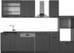 Vicco Fame-Line Complete keukeneenheid – 300 cm met hoge kast, zonder werkblad Donkergrijs