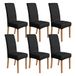 Amazon Basics Stoelhoes, voor eetkamerstoelen, rekbaar, zwart, 6 stuks