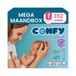 Confy 8x Premium Couches Taille 1 Nouveau-né 2-5kg 44 pièces