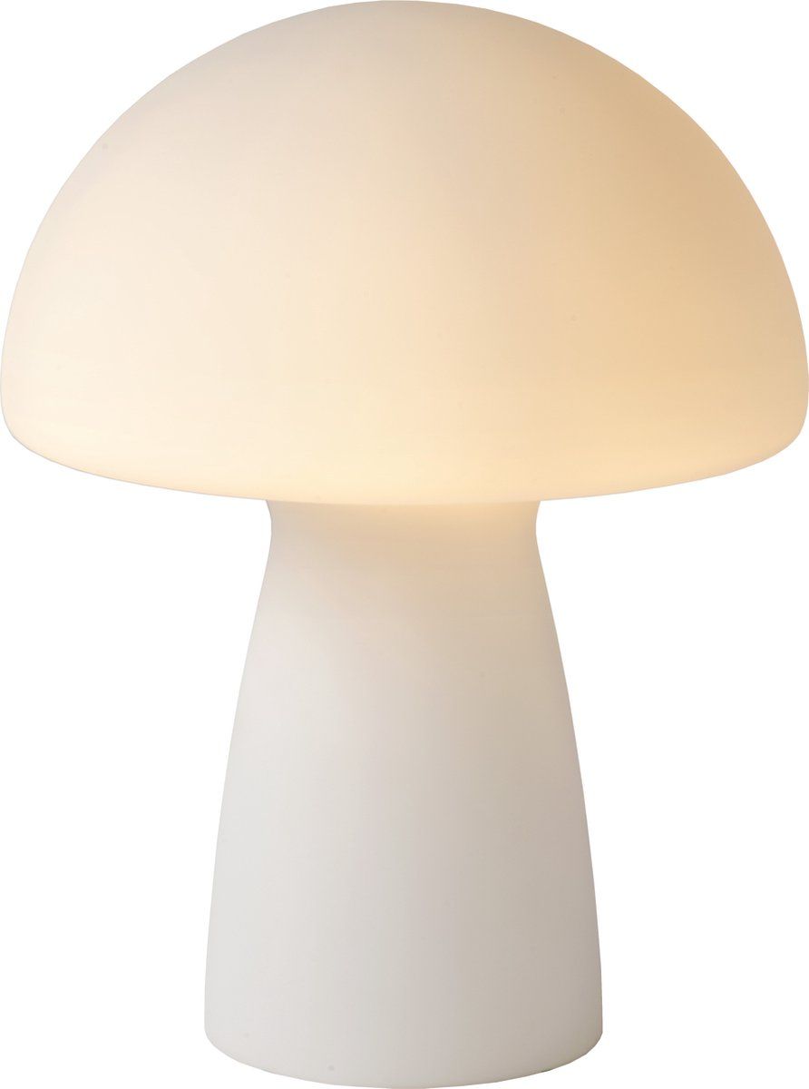 Lucide FUNGO Tafellamp - Opaal Glas - E27 - 28 cm