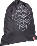 LEGO Bricks Drawstring Bag, Zwart