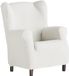 Eysa Dorian elastische slaapbank vleugelfauteuil, chenille, 00-ecru, 37 x 9 x 29 cm