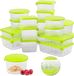 Icecat Kit de récipients alimentaires Récipients en plastique 17 pièces Récipients de congélation en kit avec couvercle Boîte de rangement
