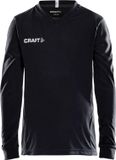 Craft Squad Jersey Solid LS Shirt Junior Sportshirt - Maat 122 - Unisex - Zwart/Wit