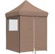 vidaXL Partytent inklapbaar pop-up met 4 zijwanden bruin