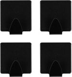 Benson Ophanghaakje - 4x stuks - zelfklevend - zwart - ijzer - hand/theedoek houder