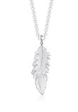 Elli Dames Halsketting Feder Bohemian Beach Gypsy 925 Zilver 80 cm