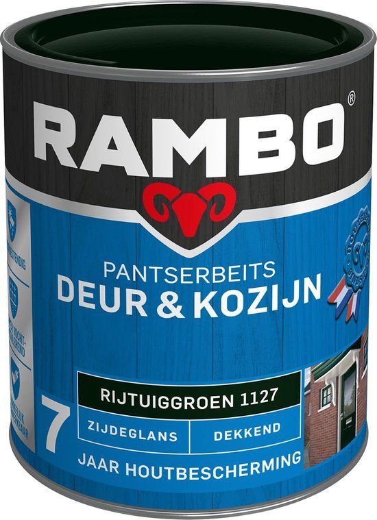 Rambo Pantserbeits Deur & Kozijn Zijdeglans Dekkend Rijtuiggroen 0.75L