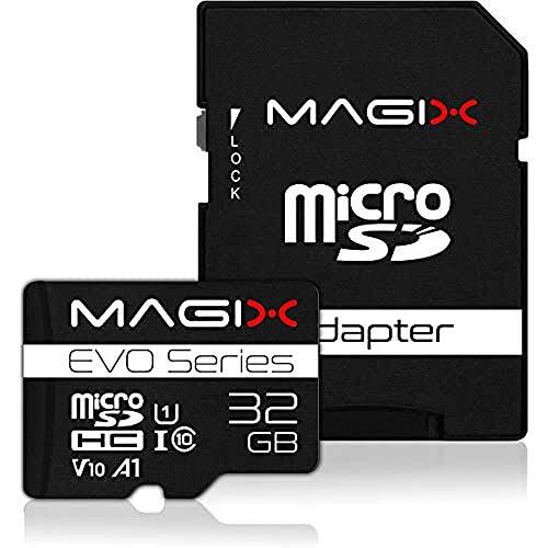 Magix Magix 32 GB microSD-kaart Class10 V10 U1, leessnelheid tot 80 MB/s, EVO-serie (inclusief SD-adapter)