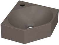 INK - Hoekfontein Quartz met 1 Kraangat - 270x270x100 mm - Quartz Beton
