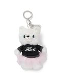 Karl Lagerfeld Ikon Choupette Plüschtier-Schlüsselanhänger wit