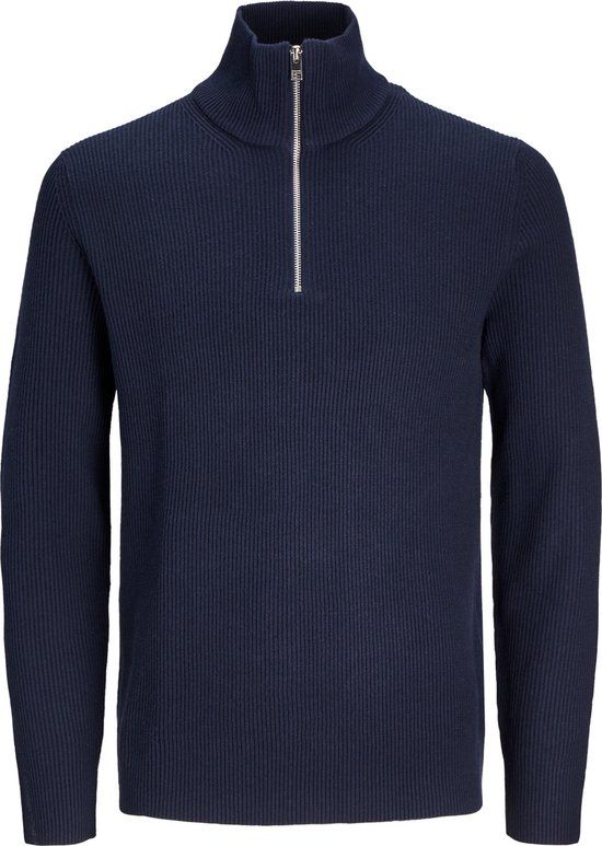 JACK&JONES JJEPERFECT KNIT HALF ZIP Heren Trui - Sky Captain - Maat M