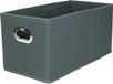 5five Opbergmand/kastmand - grijsblauw - linnen - 7 liter - 31 x 15 x 15 cm