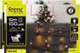 Feeric lights & Christmas 2x kerstverlichting - warm wit - 10 m - 100 leds - zwart snoer - op zonne-energie