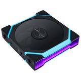 Lian Li UNI FAN SL FLEX Ventilateur PWM sans fil 120 mm | Noir, ARGB, Infinity Mirror, jusqu'à 110,6 m³/h Airflow, 2,51 mmH₂O pression, Daisy Chain, récepteur FLEX
