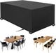 Merkloos Housse de meubles de jardin imperméable Tissu Oxford 420D usage intensif - Housse de table de jardin imperméable bâche anti-UV (325 x 208 x 58 cm)