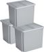 Sunware - Set de 3 boîtes de rangement - plastique - 45 litres - gris clair - 45 x 36 x 36 cm - avec couvercle