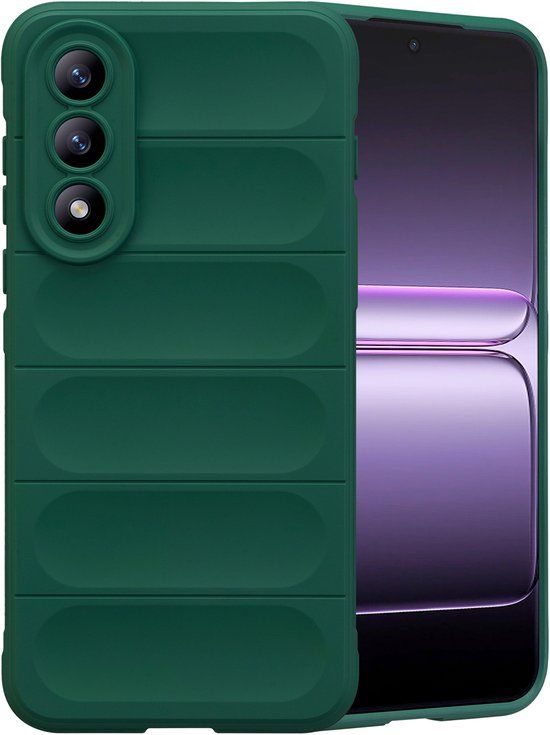 imoshion EasyGrip Backcover - Donkergroen - Geschikt voor OnePlus Nord 5