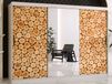 SOSNY Armoire 3 portes coulissantes 250 cm blanc avec miroir
