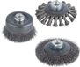 Wolfcraft Brosse métallique pour perceuse Ø 100 mm - Brosse métallique M14 pour métal - 3 pièces - 2156000
