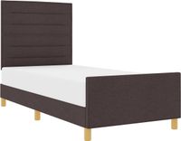 vidaXL Bedframe - Donkerbruin - 100 x 200 cm - Stof