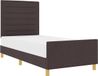 vidaXL Bedframe - Donkerbruin - 100 x 200 cm - Stof