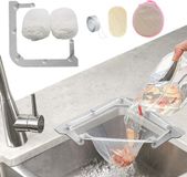 Shenzhen Haorui Industrial Technology Co., Ltd. Évier de cuisine porte-filtre triangulaire, passoire d'évier, filtre de vidange d'évier, avec un cadre gris triangulaire et 100 sacs de filtre de grande taille pour les restes de cuisine