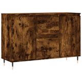 vidaXL Dressoir, bewerkt hout, gerookt eikenkleurig, 101,5x35x70 cm