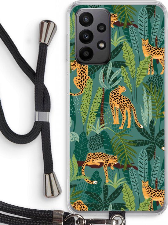 Case Company® - Samsung Galaxy A23 Case with Cord - Leopard 2 - Black Cord - Back Cover