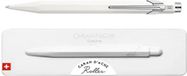 Caran d'Ache 849 Popline balpen met etui wit gelakt, lijndikte M, blauwe inkt