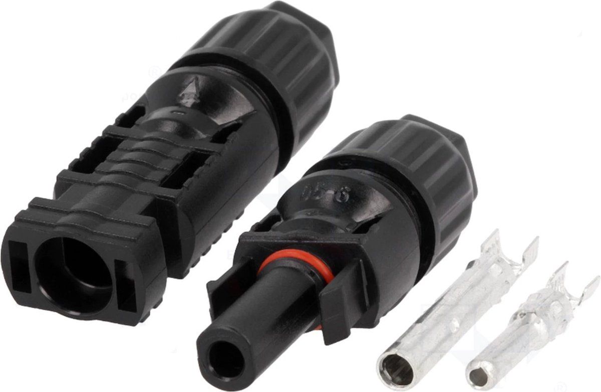 ABC-LED MC4 connector Male + Female - Zonnepaneel - 100 stuks - Zwart