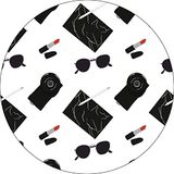 Bonateks, Ronde digitaal bedrukte muismat, antislip onderkant, voor kantoor en thuis, diameter: 22 cm