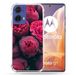Cokitec Motorola G85 5G Versterkte hoes pioenroos bloem