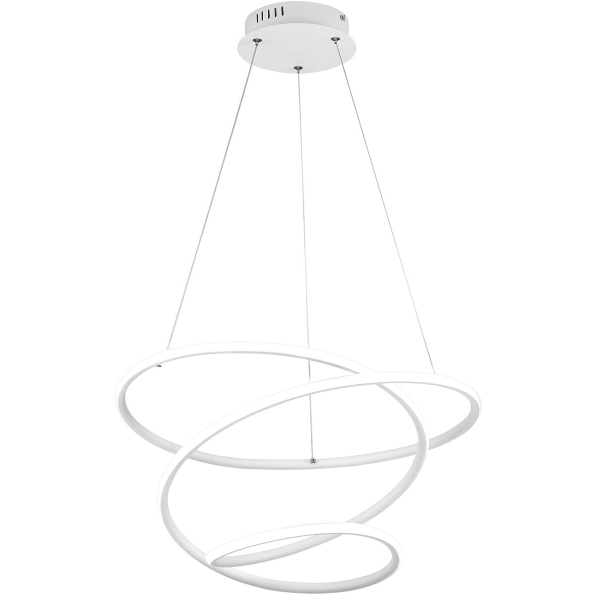 BES LED LED Hanglamp - Hangverlichting - Trion Bilona - 36W - Natuurlijk Wit 4000K - Dimbaar - Rond - Mat Wit - Aluminium