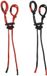 Accessoire pour arc recurve - Protège-doigts réglable - Meilleure prise - Rouge et noir - Pour archers - 2 pièces - Néoprène