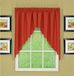 Today's Curtain CA2003K Orleans 38" Swag Paar Tambour Sint-jakobsschelp rand gordijn, baksteenrood, 152,4 cm B x 96,5 cm L