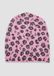 s.Oliver - Bonnet en maille fine avec imprimé léopard pour femmes, rose