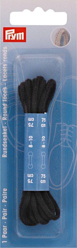 Prym Ronde veters zwart 75 cm