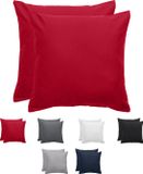 Komfortec Set van 2 Premium Kussenslopen 80x80 cm - Superzachte Kussenhoes – 100% - Geborsteld Polyester - 90g/m²- Rood