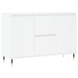 vidaXL Dressoir 101,5x35x70 cm bewerkt hout wit