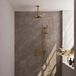 Brauer Gold Carving Thermostatische Regendoucheset Inbouw - Hoofddouche 20 cm - 3 Weg - Handdouche Staaf - Doucheslang - Geintegreerde Glijstang - Geborsteld Goud