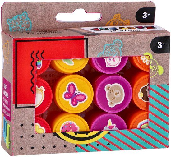 Creafun - Stempels – 12 stuks inclusief inkt