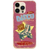 Apple iPhone 15 Pro Max Retro disco bedrukt siliconen hoesje