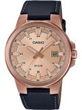 Casio Casio Collection MTP-E173RL-5AVEF Horloge - Leer - Bruin - Ø 41 mm