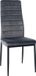 CLP Mayfair Chaise de salle à manger - Sans accoudoir - Fauteuil - Base en métal - Velours gris