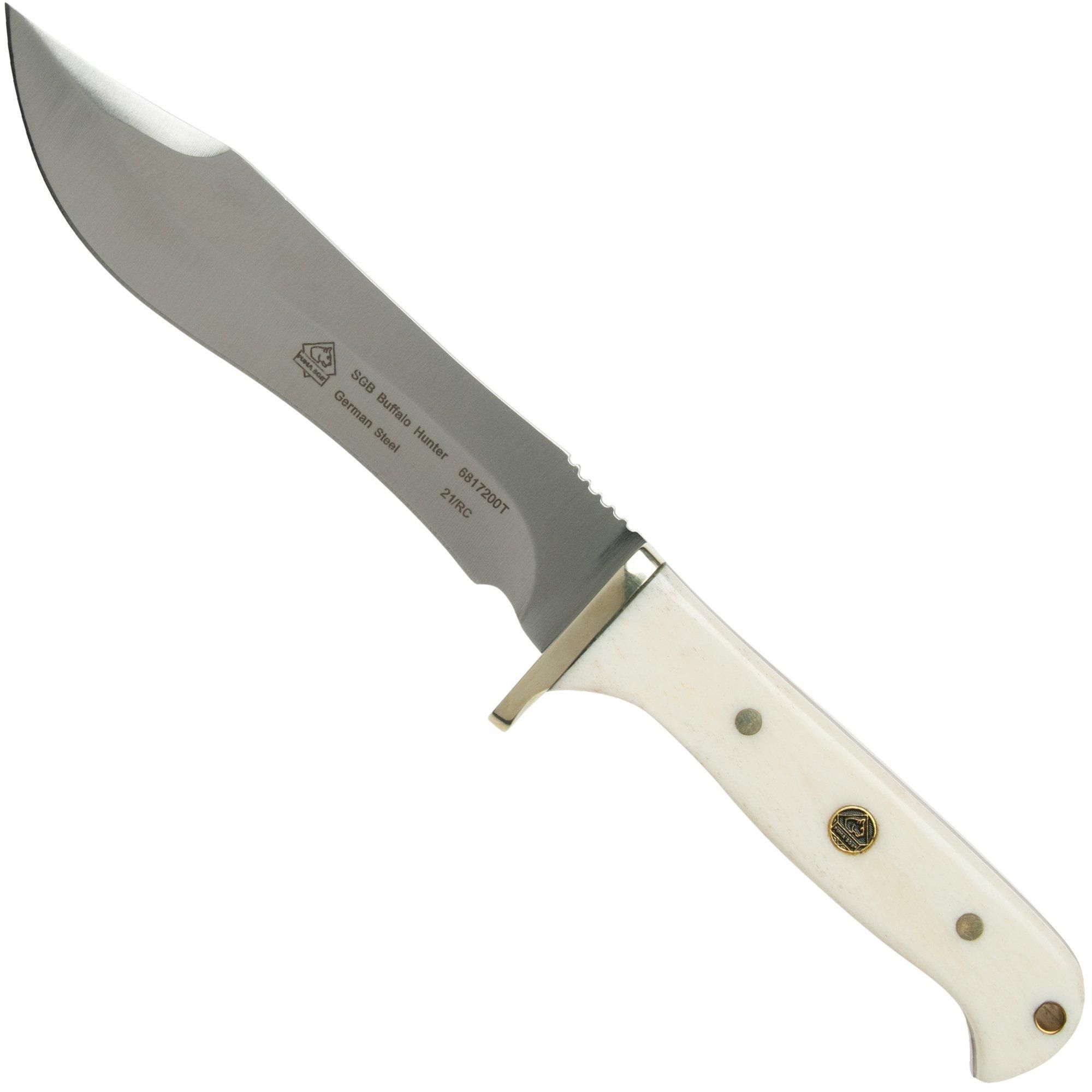 PUMA SGB Buffalo Hunter - White Bone - Hunting Knife