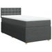 vidaXL Boxspringbed met matras, donkergrijs, 80x200 cm, gestoffeerd