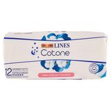 Lines Cotone Notte Anatomical Extra Long 12 Pieces Sanitary Napkins