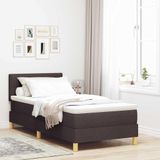 Maison Exclusive - Boxspring met matelas. Brun foncé, 100 x 200 cm, textile